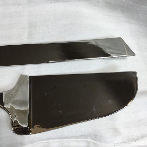 Cake/pie serving set, translucent pebbles handles, heavy SP - Picture 4 of 4